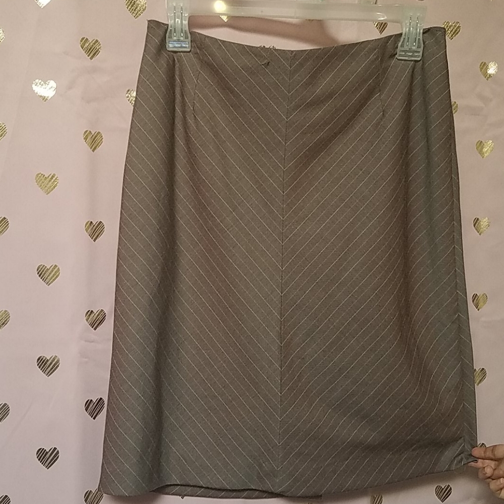 Brown striped skirt